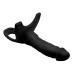 Hollow Silicone Dildo Strap-on - Black