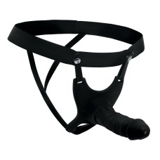 Hollow Silicone Dildo Strap-on - Black Hollow Silicone Dildo Strap-on - Black