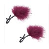 Sex and Mischief Enchanted Feather Nipple Clamps - Burgundy