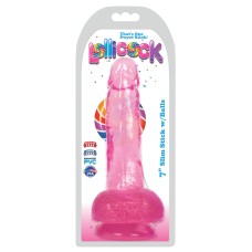 Lollicock 7 Inch Slim Stick With Balls - Cherry Ice