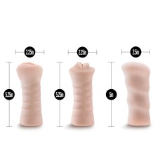 M for Men - 3-Pack Self-Lubricating Vibrating Stroker Sleeve Kit - Vanilla M for Men - 3-Pack Self-Lubricating Vibrating Stroker Sleeve Kit - Vanilla