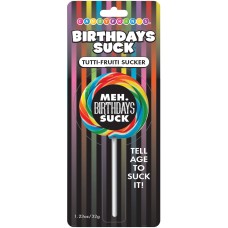 Birthdays Suck Meh Lollipop