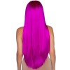 33 Inch Long Straight Center Part Wig - Raspberry