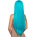 33 Inch Long Straight Center Part Wig - Turquoise 33 Inch Long Straight Center Part Wig - Turquoise