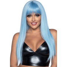 24 Inch Long Straight Bang Wig Blue 24 Inch Long Straight Bang Wig Blue