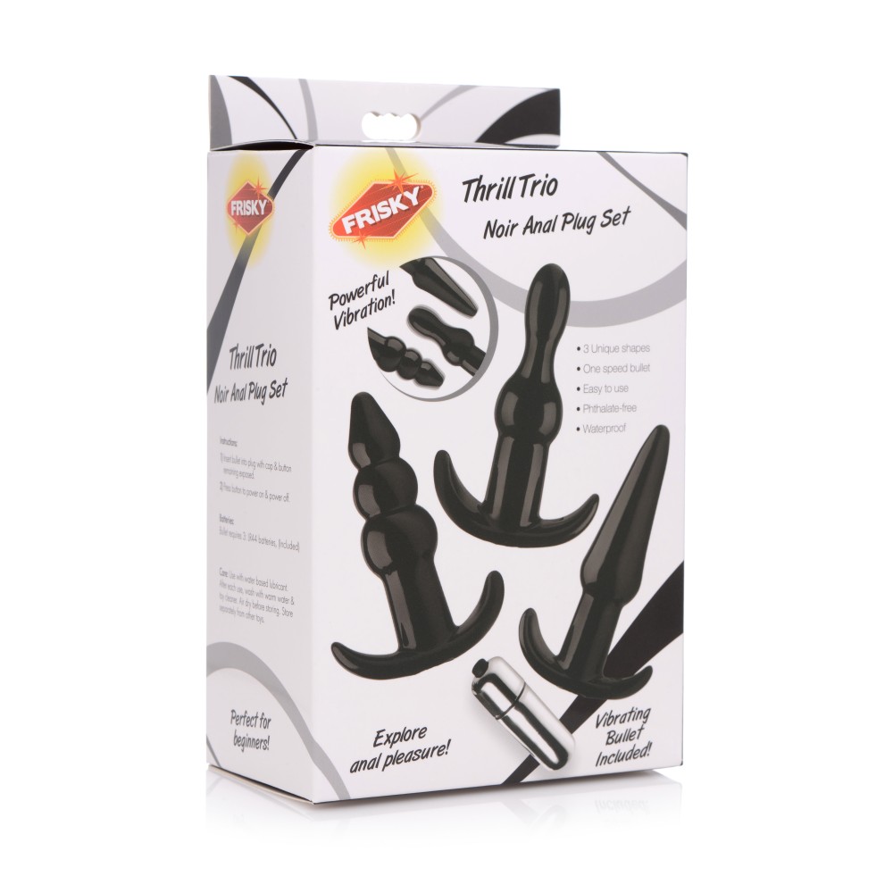 Thrill Trio Anal Plug Set - Black