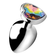 Rainbow Prism Heart Anal Plug - Large Rainbow Prism Heart Anal Plug - Large