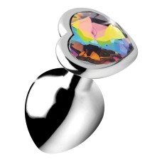 Rainbow Prism Heart Anal Plug - Medium Rainbow Prism Heart Anal Plug - Medium