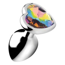 Rainbow Prism Heart Anal Plug - Small Rainbow Prism Heart Anal Plug - Small
