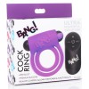 Bang - Silicone Cock Ring and Bullet With Remote Control - Purple