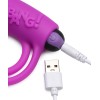Bang - Silicone Cock Ring and Bullet With Remote Control - Purple
