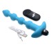 Bang - Vibrating Silicone Anal Beads and Remote  Control - Blue