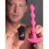 Bang - Vibrating Silicone Anal Beads and Remote Control - Pink