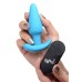 21x Silicone Butt Plug With Remote - Blue 21x Silicone Butt Plug With Remote - Blue