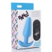 21x Silicone Butt Plug With Remote - Blue 21x Silicone Butt Plug With Remote - Blue