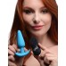 21x Silicone Butt Plug With Remote - Blue 21x Silicone Butt Plug With Remote - Blue