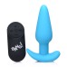 21x Silicone Butt Plug With Remote - Blue 21x Silicone Butt Plug With Remote - Blue