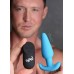 21x Silicone Butt Plug With Remote - Blue 21x Silicone Butt Plug With Remote - Blue
