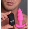 21x Silicone Swirl Plug With Remote - Pink