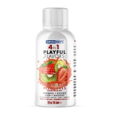 Swiss Navy 4-in-1 Playful Flavors - Strawberry Kiwi Pleasures - 1 Fl. Oz. Swiss Navy 4-in-1 Playful Flavors - Strawberry Kiwi Pleasures - 1 Fl. Oz.