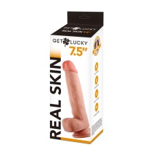 Get Lucky 7.5 Inch Real Skin Dildo Get Lucky 7.5 Inch Real Skin Dildo