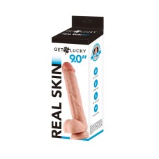 Get Lucky 9 Inch Real Skin Dildo Get Lucky 9 Inch Real Skin Dildo