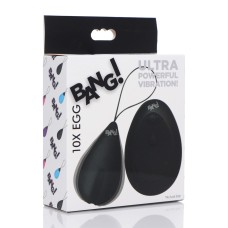Bang - 10x Silicone Vibrating Egg - Black Bang - 10x Silicone Vibrating Egg - Black