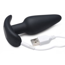 21x Silicone Butt Plug With Remote - Black 21x Silicone Butt Plug With Remote - Black