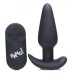 21x Silicone Butt Plug With Remote - Black 21x Silicone Butt Plug With Remote - Black