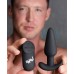 21x Silicone Butt Plug With Remote - Black 21x Silicone Butt Plug With Remote - Black