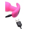 21x Silicone Butt Plug With Remote - Pink