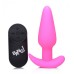 21x Silicone Butt Plug With Remote - Pink 21x Silicone Butt Plug With Remote - Pink