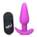 21x Silicone Butt Plug With Remote - Purple 21x Silicone Butt Plug With Remote - Purple