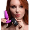 21x Silicone Butt Plug With Remote - Purple