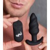 21x Silicone Swirl Plug With Remote -Black
