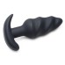 21x Silicone Swirl Plug With Remote -Black 21x Silicone Swirl Plug With Remote -Black