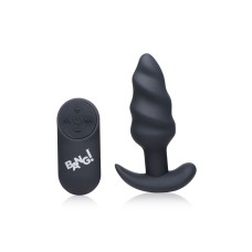 21x Silicone Swirl Plug With Remote -Black 21x Silicone Swirl Plug With Remote -Black