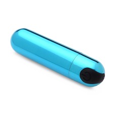 10x Rechargeable Vibrating Metallic Bullet - Blue 10x Rechargeable Vibrating Metallic Bullet - Blue
