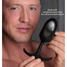 Premium Silicone Weighted Anal Plug - Large