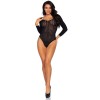 Mosaic Snap Crotch Bodysuit - One Size - Black