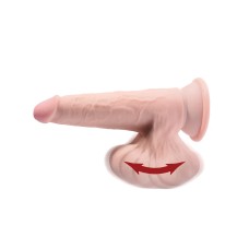 8 Inch Triple Density Cock With Swinging Balls - Light 8 Inch Triple Density Cock With Swinging Balls - Light