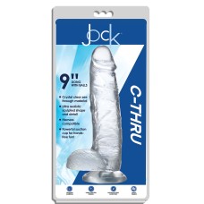 Jock C-Thru 9 Inch Dong With Balls - Clear Jock C-Thru 9 Inch Dong With Balls - Clear