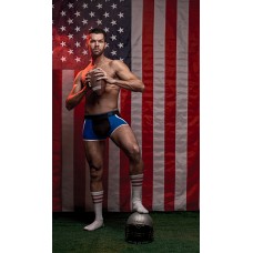 Retro Sport Panel Short -X- Large - Blue/ Black