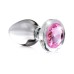 Pink Gem Glass Anal Plug - Medium Pink Gem Glass Anal Plug - Medium