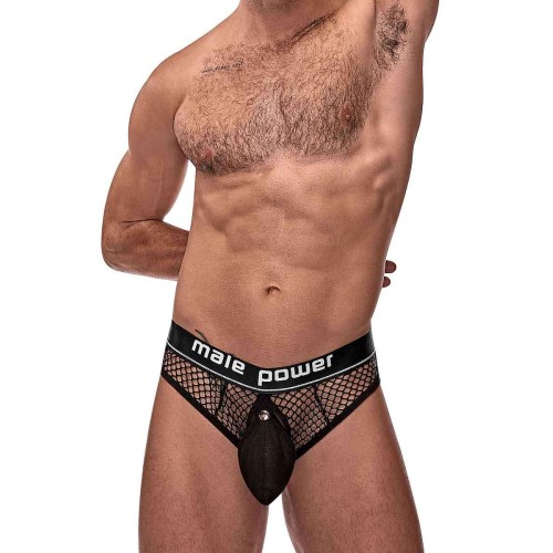 Cock Pit Net Cock Ring Thong - S/ M - Black Cock Pit Net Cock Ring Thong - S/ M - Black