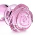 Pink Rose Glass Anal Plug - Medium Pink Rose Glass Anal Plug - Medium