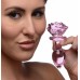 Pink Rose Glass Anal Plug - Medium Pink Rose Glass Anal Plug - Medium