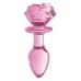Pink Rose Glass Anal Plug - Medium Pink Rose Glass Anal Plug - Medium