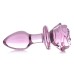 Pink Rose Glass Anal Plug - Medium Pink Rose Glass Anal Plug - Medium