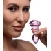 Pink Rose Glass Anal Plug - Small Pink Rose Glass Anal Plug - Small